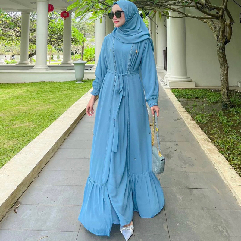 DYN Signature Zalina Dress - Dress Abaya Exclusive - Free Hijab Pashmina