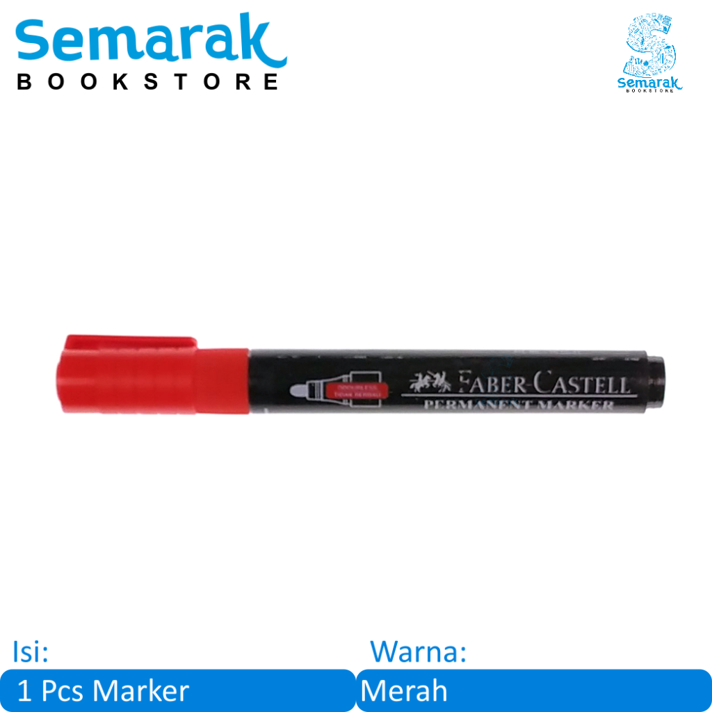 

Faber Castell Eco Permanent Marker Spidol Tidak Dapat Dihapus - Merah