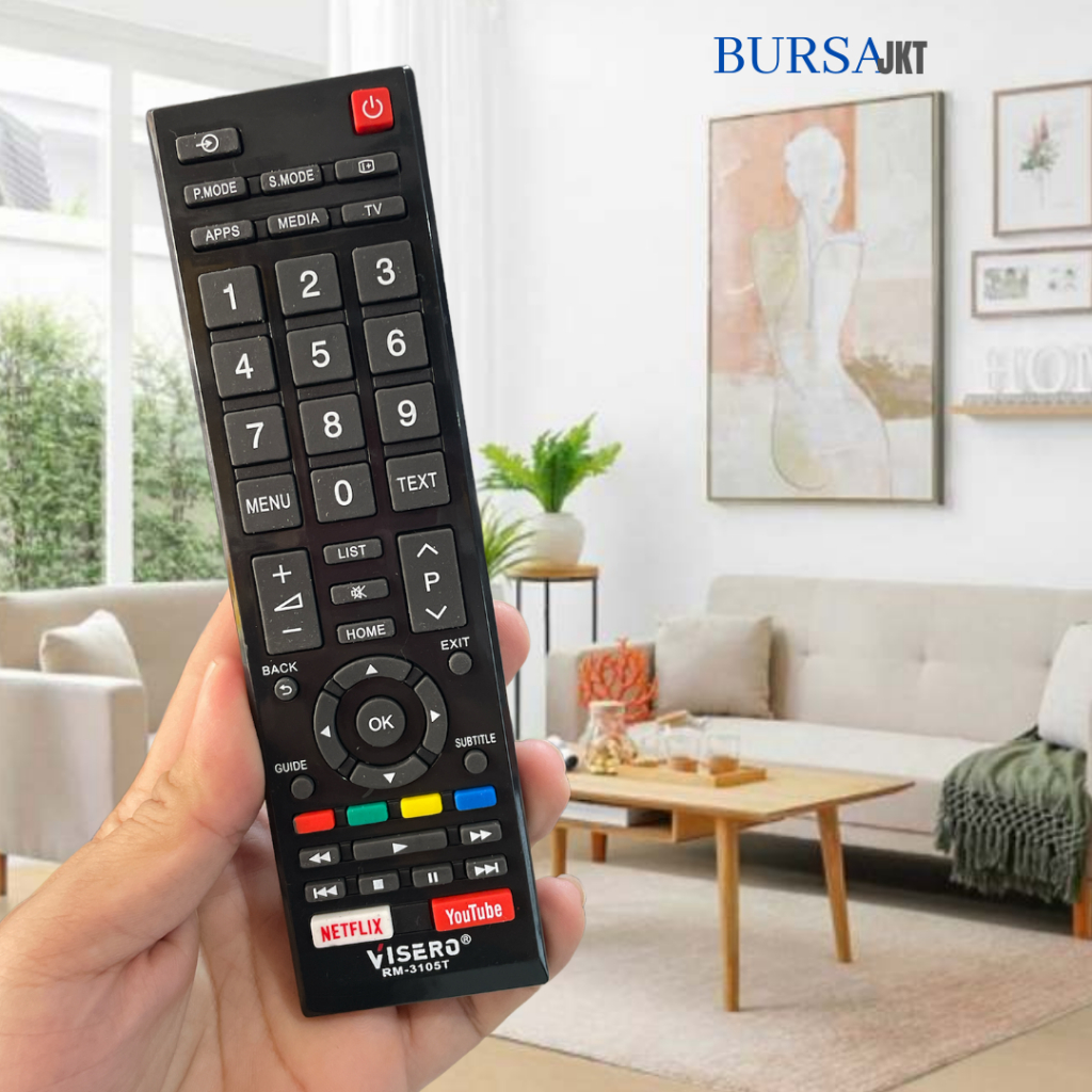 REMOTE TOSHIBA REGZA SMART TV VISERO YOUTUBE UNIVERSAL 3105T