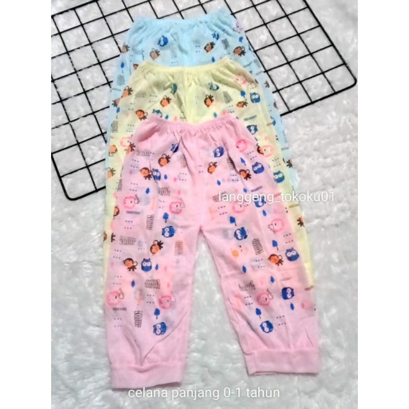 3pcs celana panjang bayi murah 0-1 tahun