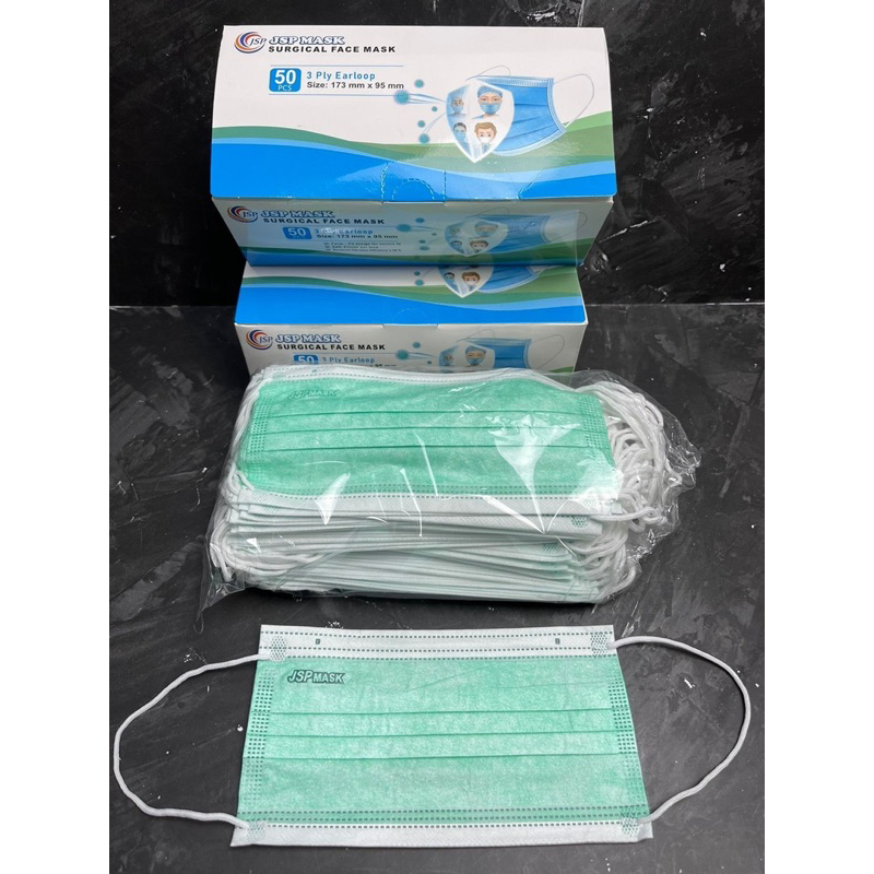 JSP Surgical Mask Earloop | Masker JSP 3Ply 50's