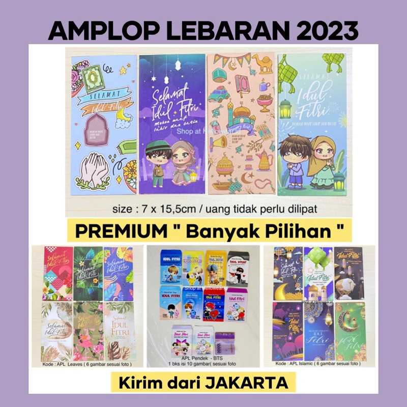 BISA COD PREMIUM AMPLOP LEBARAN 2023 IDUL FITRI EID MUNARAK ISLAMIC ANGPAO IMLEK AMPLOP PANJANG AMPLOP PENDEK