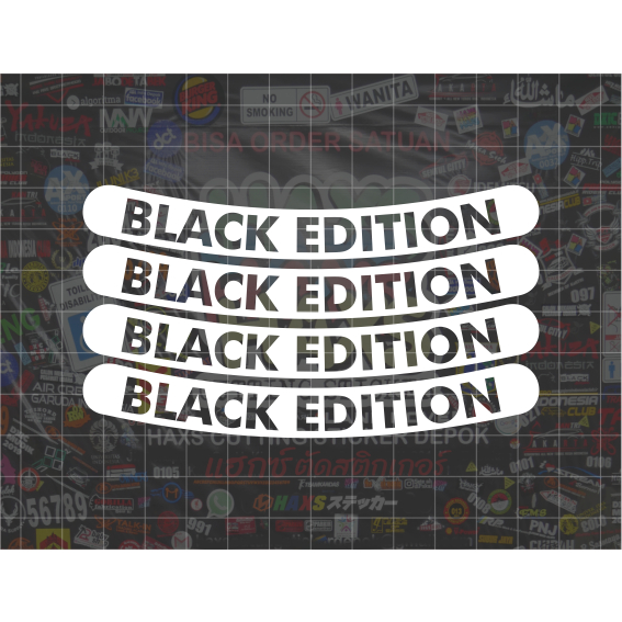 Cutting Sticker Black Edition Untuk Velg Motor Ring 14 Ring 17