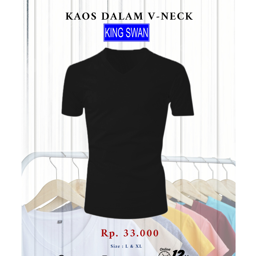 KAOS DALAM PRIA V-NECK KING SWAN