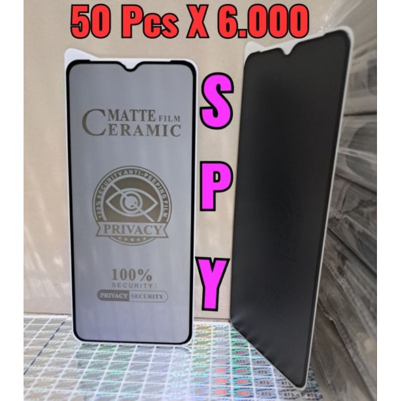 Tempered Glass Anti-Spy Matte Film Ceramic Privacy Anti-Spy SAMSUNG A02 / A02S / A03 / A03S / A03 CORE / A04 / A04E / A04S / A04 CORE / A12 / A12S / A13 / A20S / A22 5G / A23 / A32 5G / A70 / A70S / M02 / M12 / M33 5G / M01S / M10 / M20 / A10 / A10S