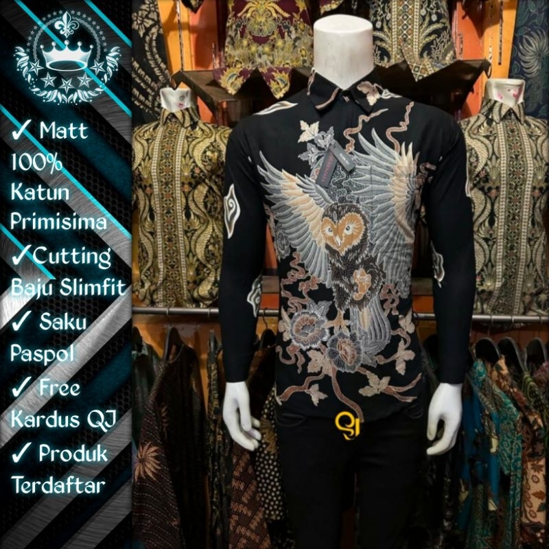 Kemeja Batik Pria Original Produk 100% Katun Primisima Cutting Slimfit Lengan Panjang Terbaru Motif Terlaris