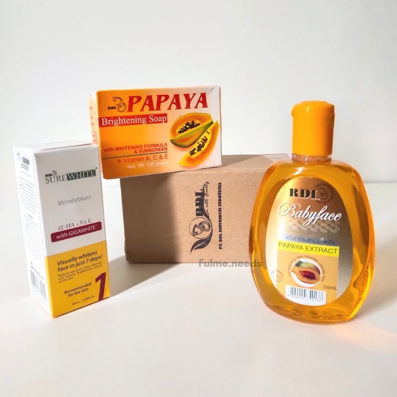 [Full Size] RDL Series Made in Philippines | Brightening Papaya Soap | Baby Face Cleanser | Surewhit