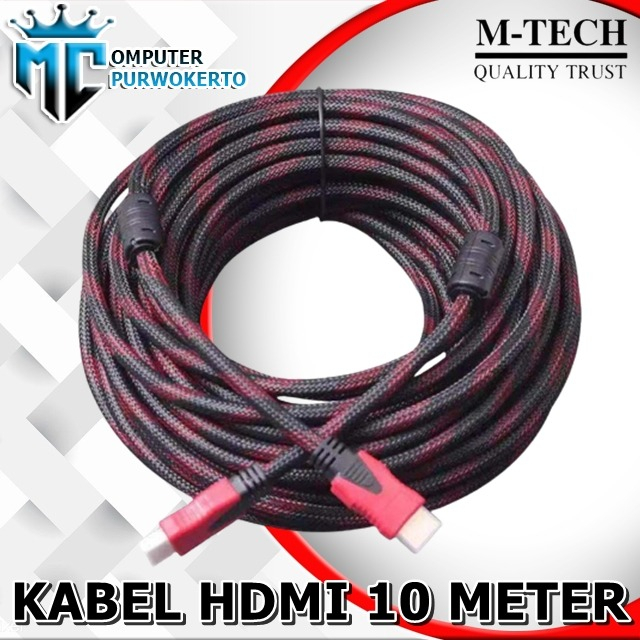 KABEL HDMI 10M SERAT JARING HDMI TO HDMI 10 m 1080P