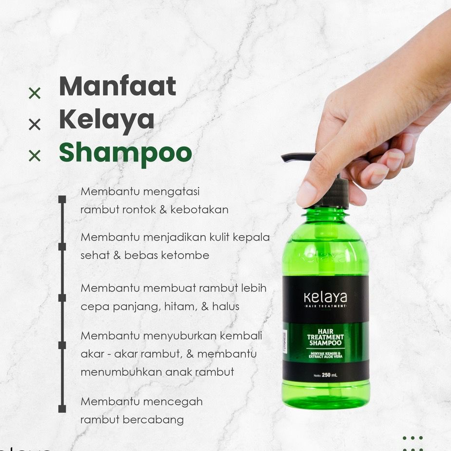 BPOM Kelaya Hair Treatment Shampoo 250ml Penebal Penumbuh Rambut Mencegah Rontok