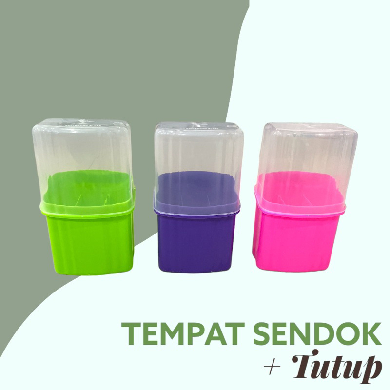 Tempat Sendok dan Garpu Dengan Tutup NP / Tempat Sendok Tertutup /  Wadah Sendok Garpu Murah