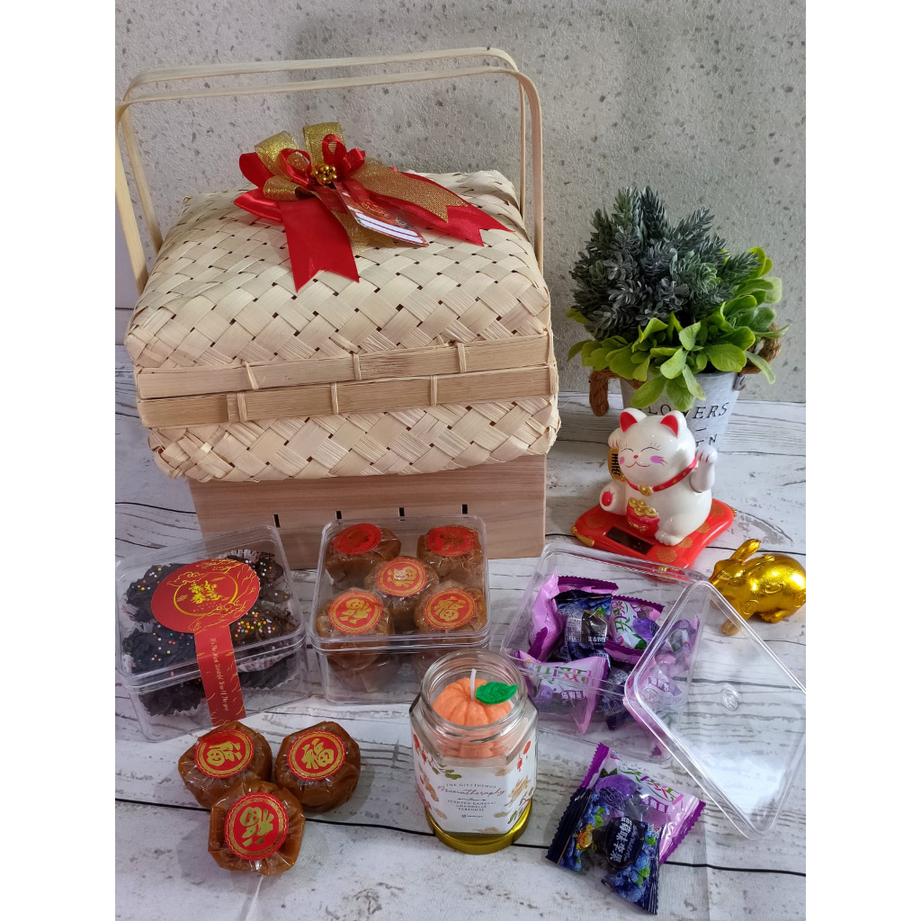 Hampers Gift Imlek Chinese Bambu Besek Packaging
