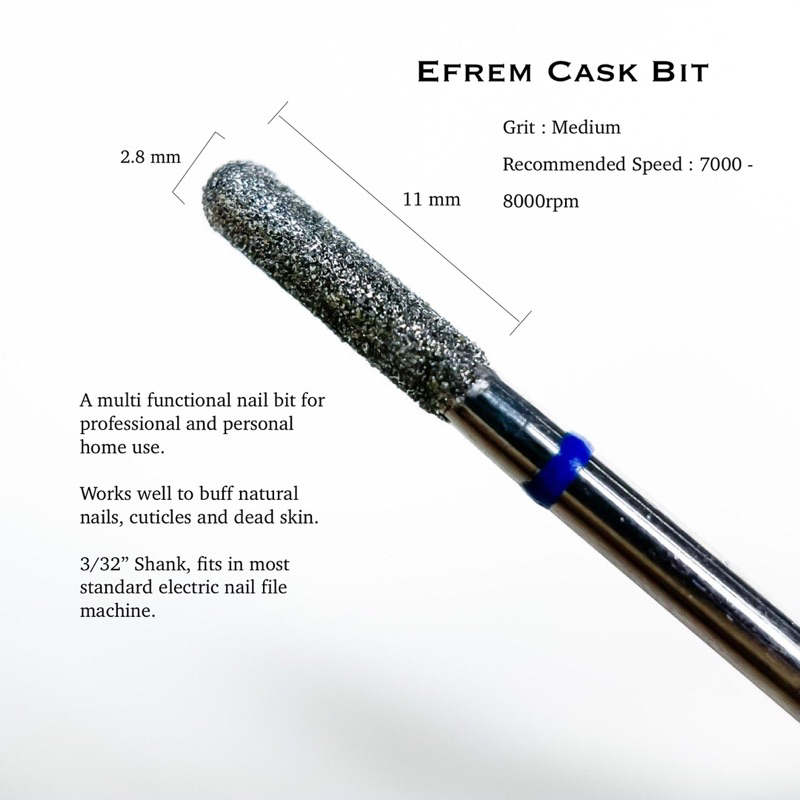 Efrem Russian Cask Nail Bit for Russian Manicure
