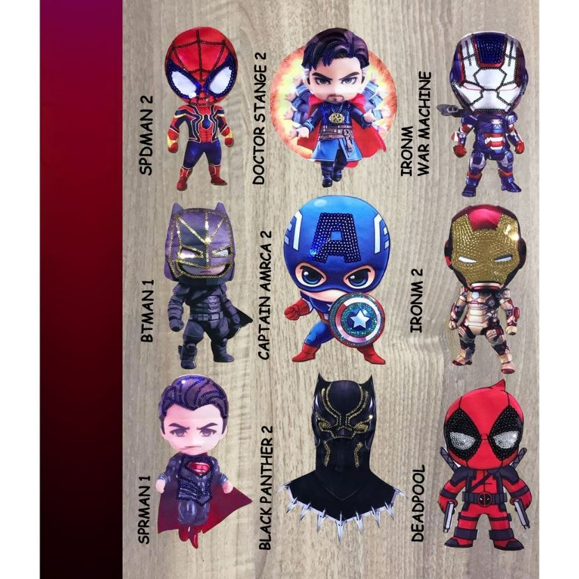 APLIKASI PATCH SUPERHERO LED SIZE 20 CM IMPORT PART 2