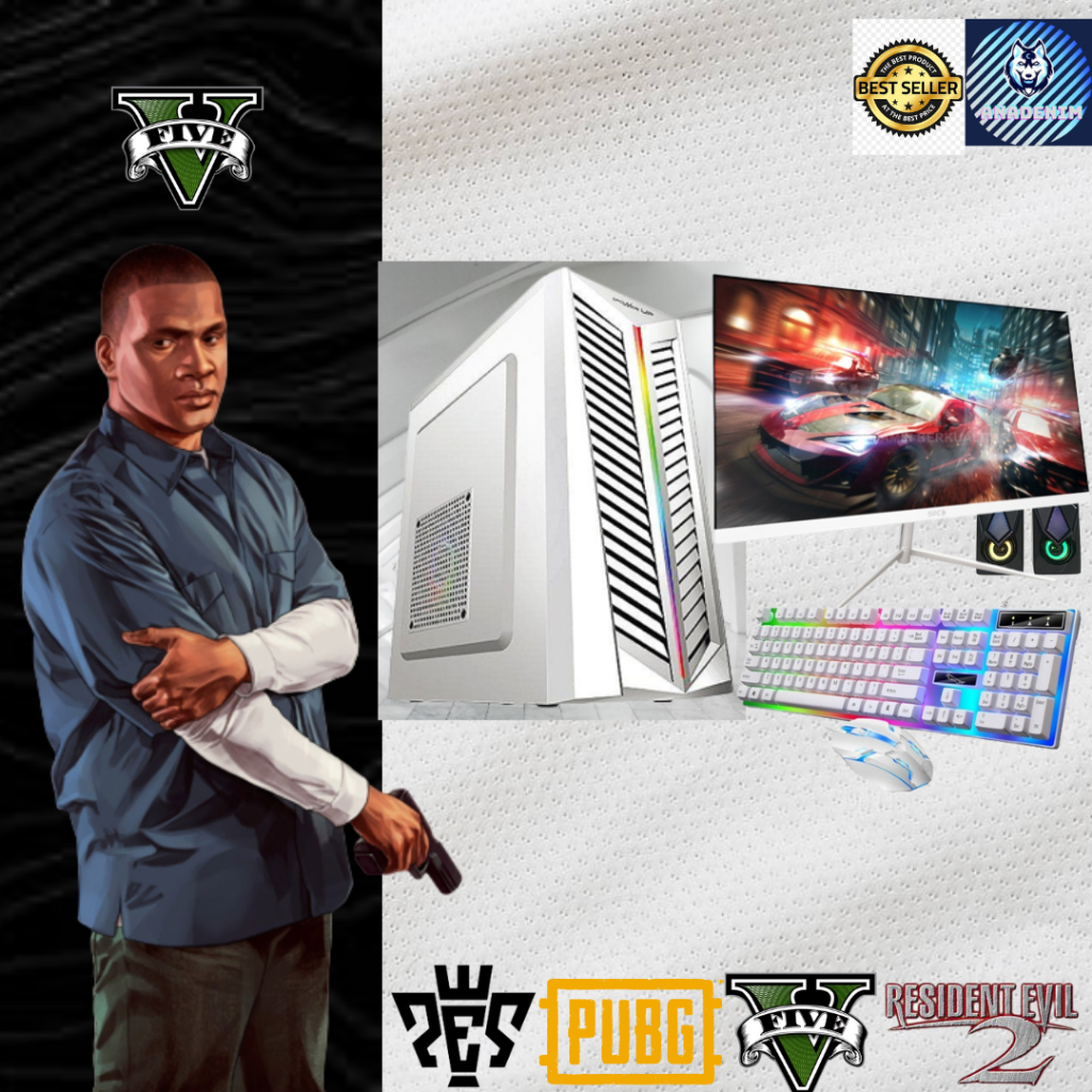 PAKET LENGKAP MONITOR PC KOMPUTER RAKITAN GAMING AMD A8 7650 R7 2GB RAM 8GB