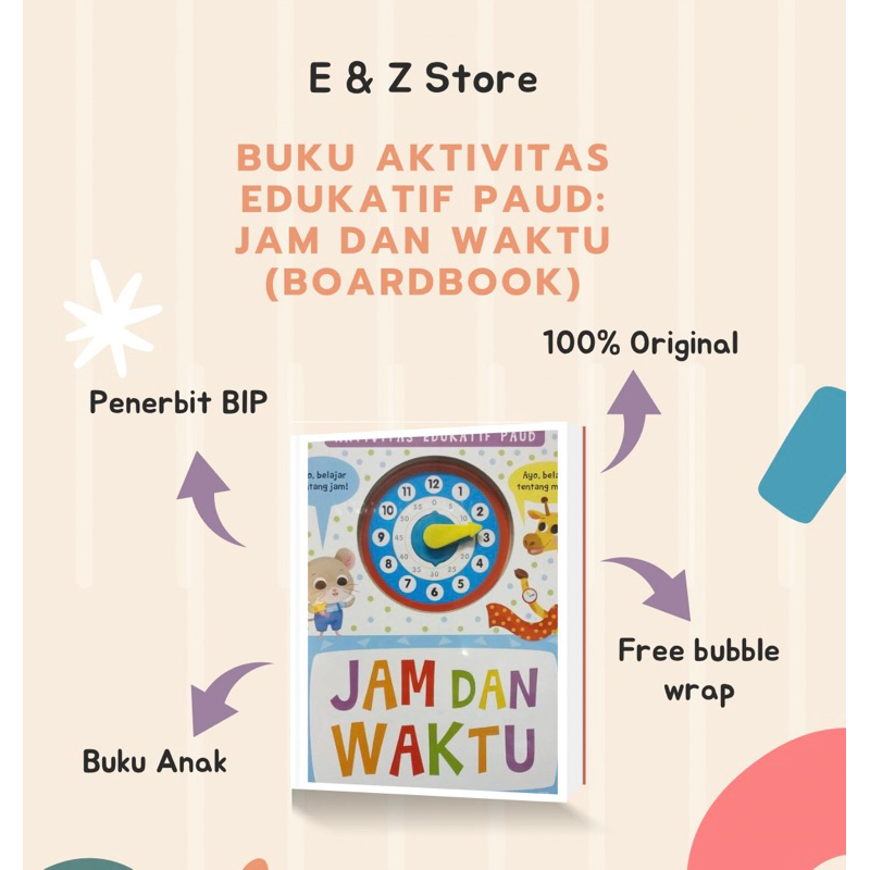 Buku Aktivitas Edukatif Paud: Jam Dan Waktu (Boardbook)