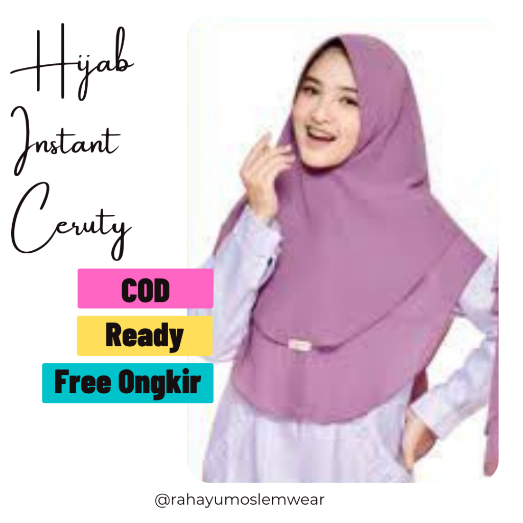 Kerudung Instant Ceruty 2 Layer by Ulya Hijab