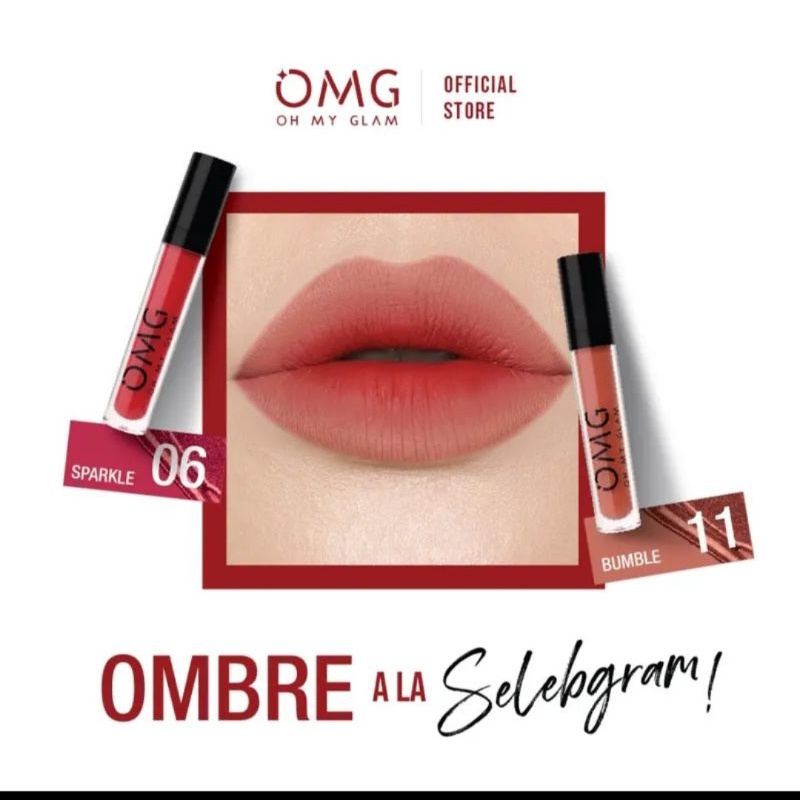 Paket Ombre Lips OMG | Lipcream OMG Ombre Coffee Edition| Lipcream OMG | Ombre OMG Lip Cream | Ombre Lips-Ombre 06+11
