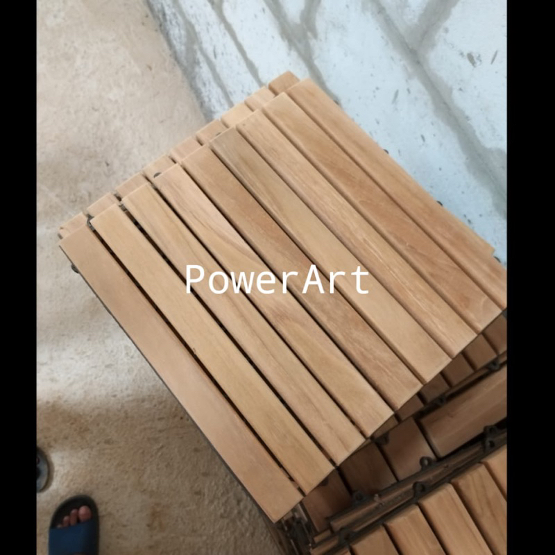 Lantai kayu jati ubin kayu jati Decking tile parquet lantai kayu jati furniture jepara grade A