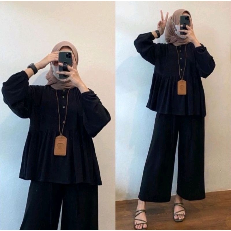 DHEVANO BLOUSE Original Rayon Crinkle Airflow Atasan Wanita