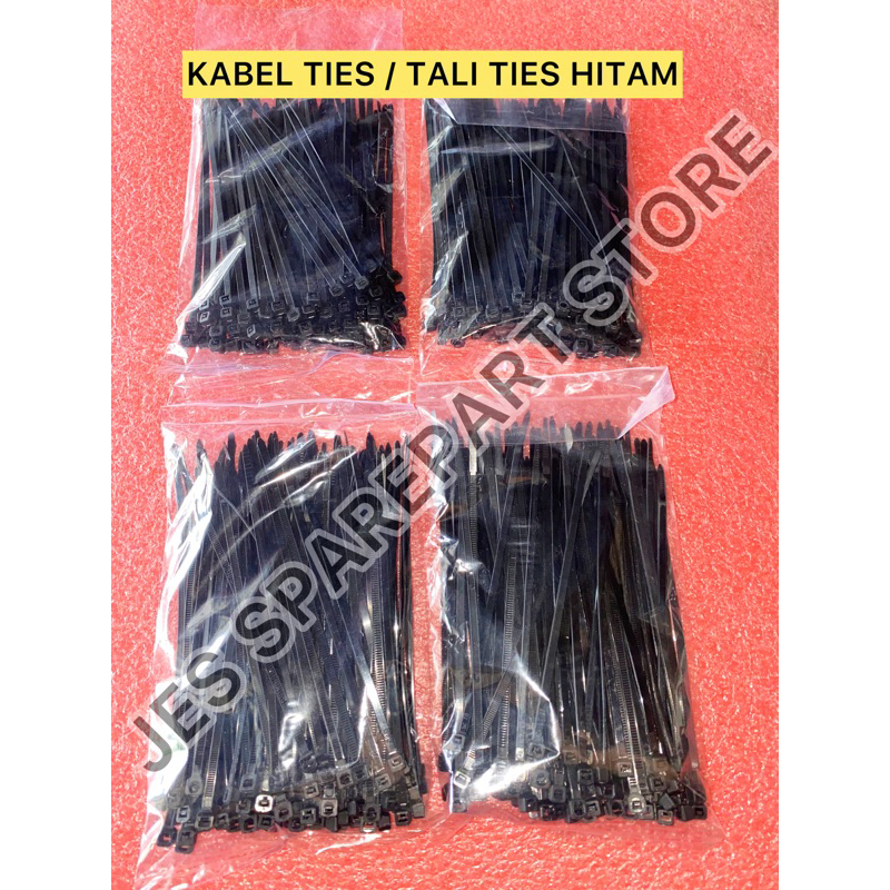 

[100 PCS] KABEL TIES / TALI TIES HITAM 15CM