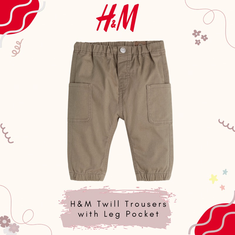 H&M Twill Trousers / H&M Kids Original / Celana Anak Laki laki / Celan Panjang Anak