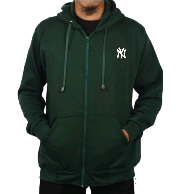 Zipper oversize jumbo logo NY sweater Hoodie sablon jumbo big size PERIA WANITA 2xl 3xl 4xl 5xl