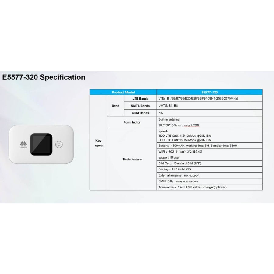 Huawei E5577 Mifi Modem Wifi 4G LTE UNLOCK All Operator