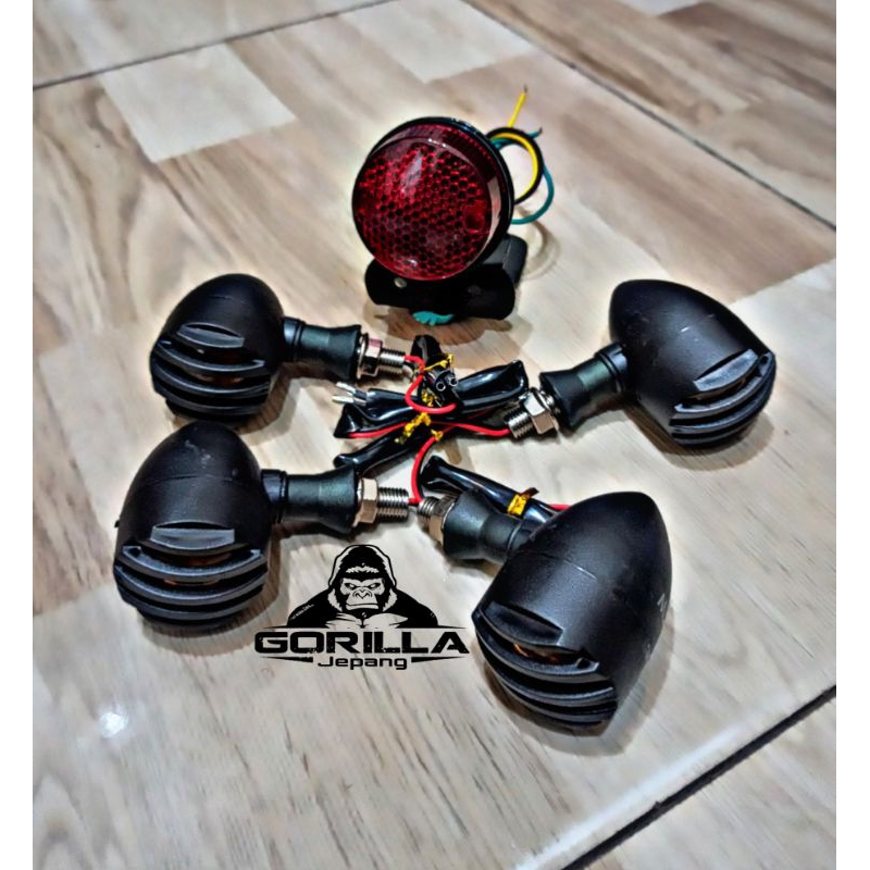 lampu sen grill set lampu stop bulat japstyle custom GL TIGER GLPRO SCORPIO thunder Byson megapro ve
