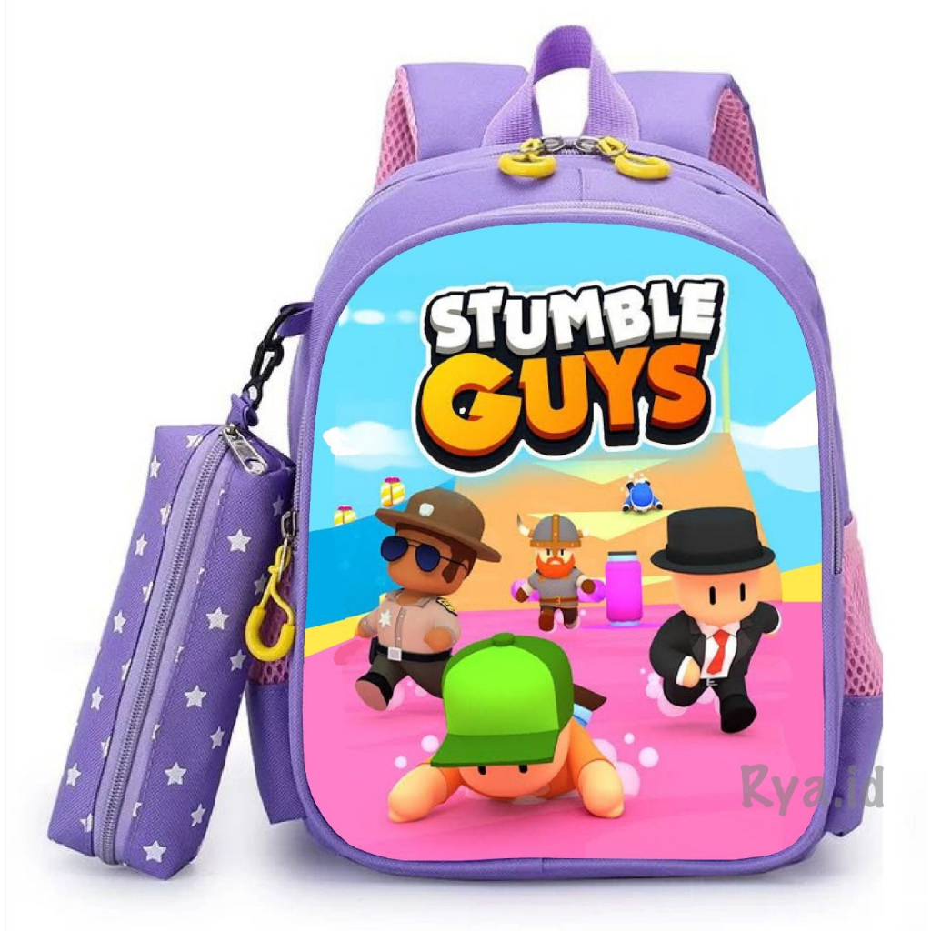 Rya.id / Ransel Anak Sekolah Stumble Guys Tas Anak Laki-Laki Perempuan Terbaru 2023 / Tas Ransel Serba Guna Anak