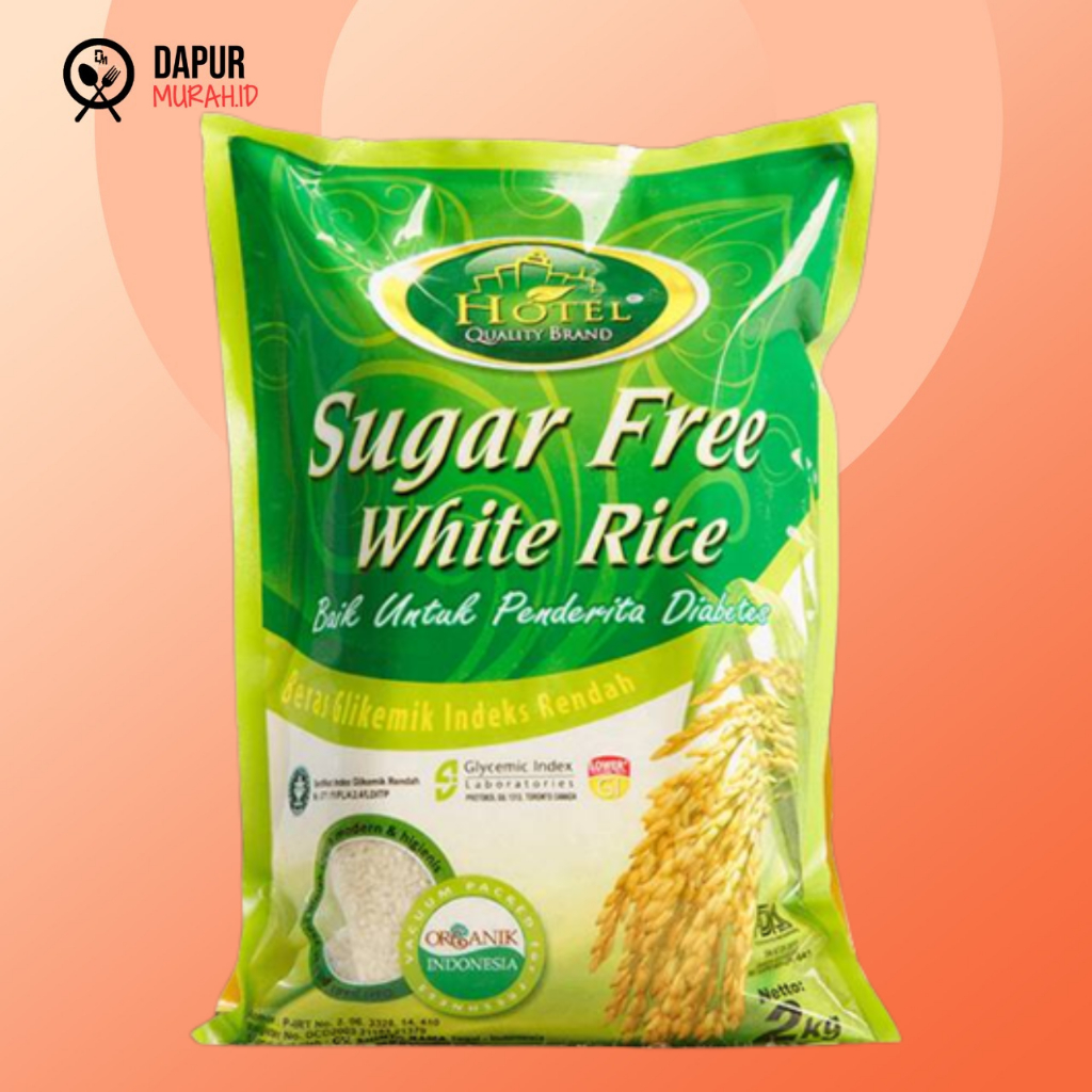 DM - Hotel - Beras Putih Sugar Free 2 KG Cocok Untuk Penderita Diabetes 2 Kg