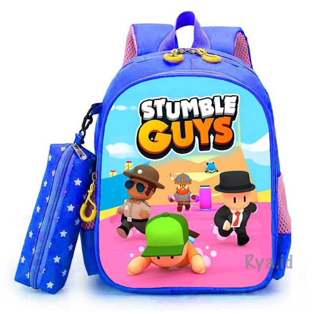 Rya.id / Ransel Anak Sekolah Stumble Guys Tas Anak Laki-Laki Perempuan Terbaru 2023 / Tas Ransel Serba Guna Anak