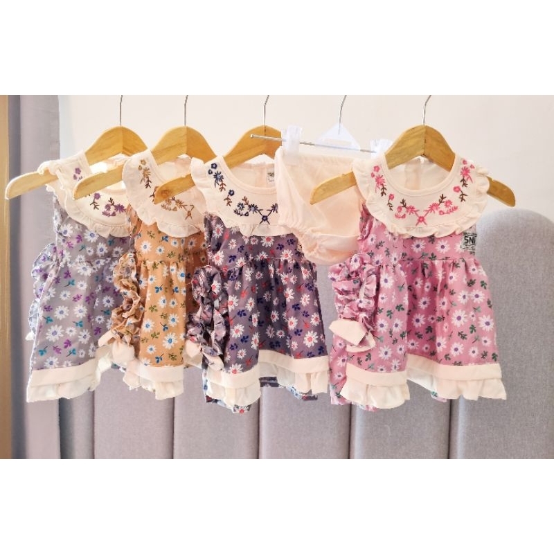 VERRY VERA - DRESS DAN PITA BAYI 0-1TAHUN  - SETELAN BAJU ANAK PEREMPUAN - SET BAJU BAYI