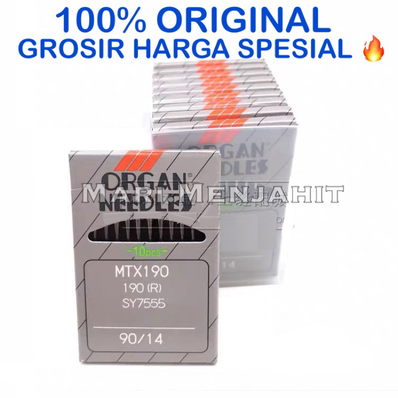 Jarum Jahit Organ Needles MTx190 / MT x 190 Ori japan Mesin Pfaff Adler mesin bobok kantong