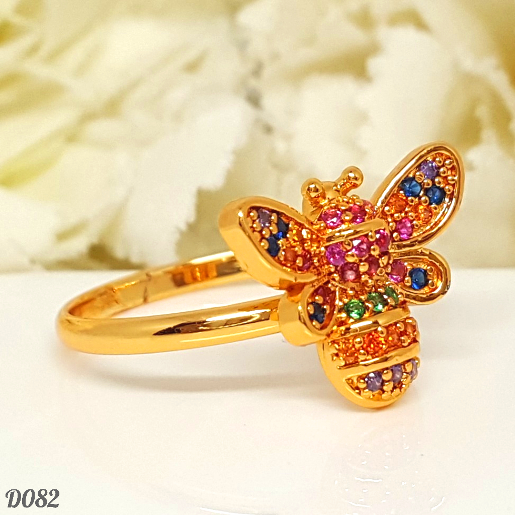 PGX Cincin Xuping Perhiasan Lapis Emas Aksesoris Wanita - D082