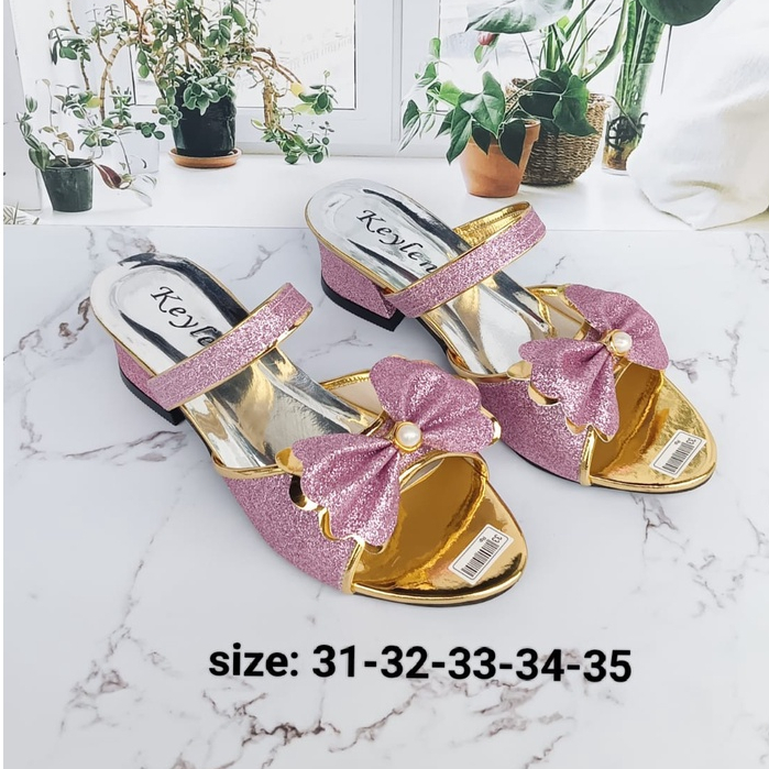 Sandal Anak Perempuan Sandal Pesta Hak 3 Cm Sandal Heels Premium Adella 03