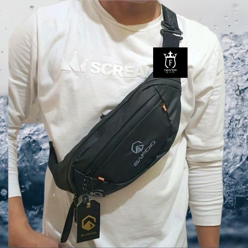TAS SELEMPANG/TAS WAISTBAG PRIA ANTI AIR DISTRO BAHAN PREMIUM || TAS PINGGANG