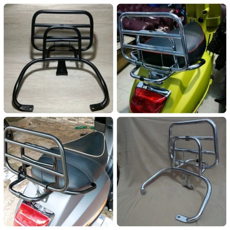 Back Rack / Backrack Vespa LX dan S125/150.Aksesoris Rak Belakang