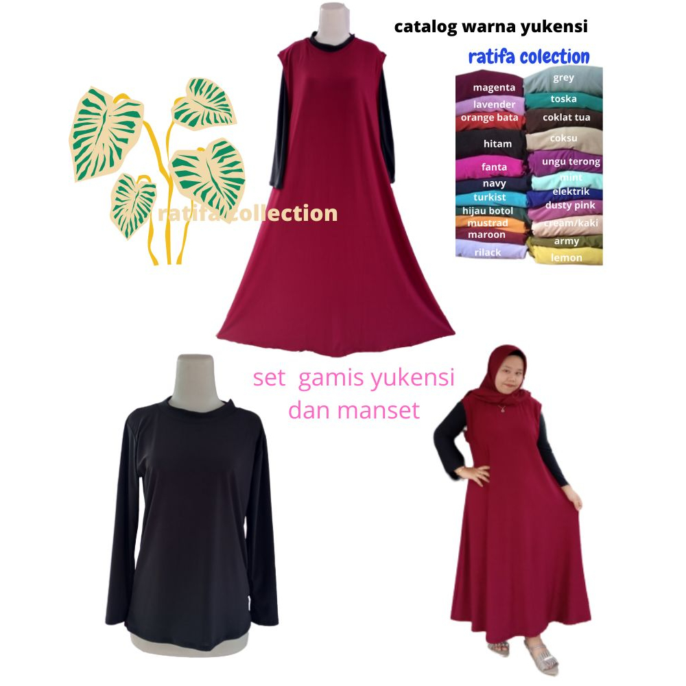 Gamis Yukensi Sage Green Warna Terbaru JUMBO XXL ld 110 pj 140cm daster tanpa lengan daleman baju wanita kekinian