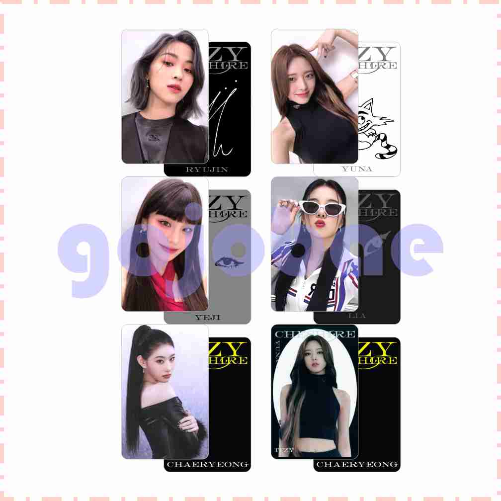 photocard itzy unofficial chesire ryujin yeji chaeryong yuna lia