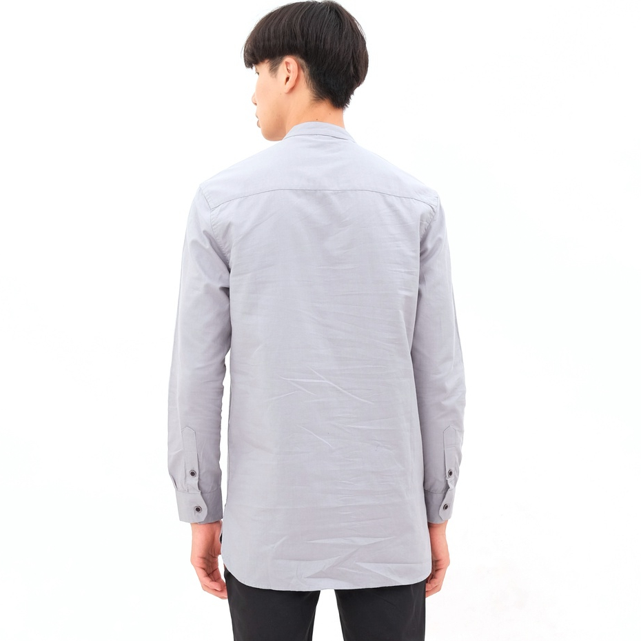 SANVANINA F-02F Long Kurta Sultan Grey | Kemeja Kurta Sultan Lengan Panjang Abu-abu