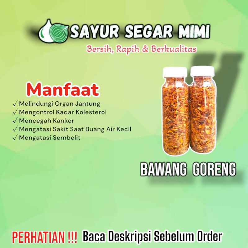 

Bawang Goreng /botol - Sᴀʏᴜʀ Sᴇɢᴀʀ ♏ɪᴍɪ