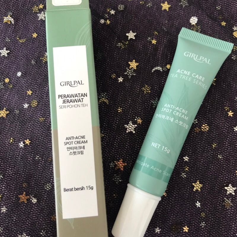 ‼️CLEARANCE SALE‼️PRELOVED GIRLPAL Anti Acne Spot Cream 15g Tea Tree Treatment Acnes Cream Salep Acn