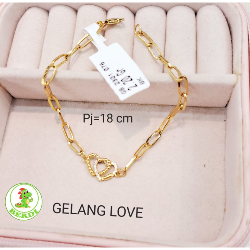 Gelang love holo yt kadar 375/8k