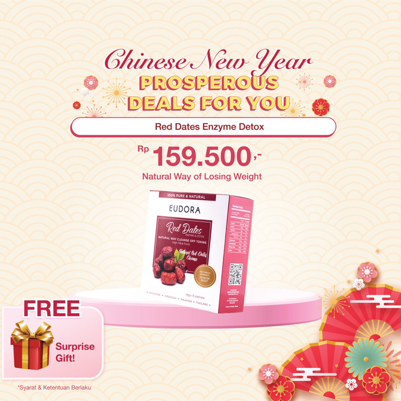 Eudora - Diet Sehat Ampuh Kurus Cepat Alami Formula Baru 3X Lebih Cepat Faster Result | Red dates En