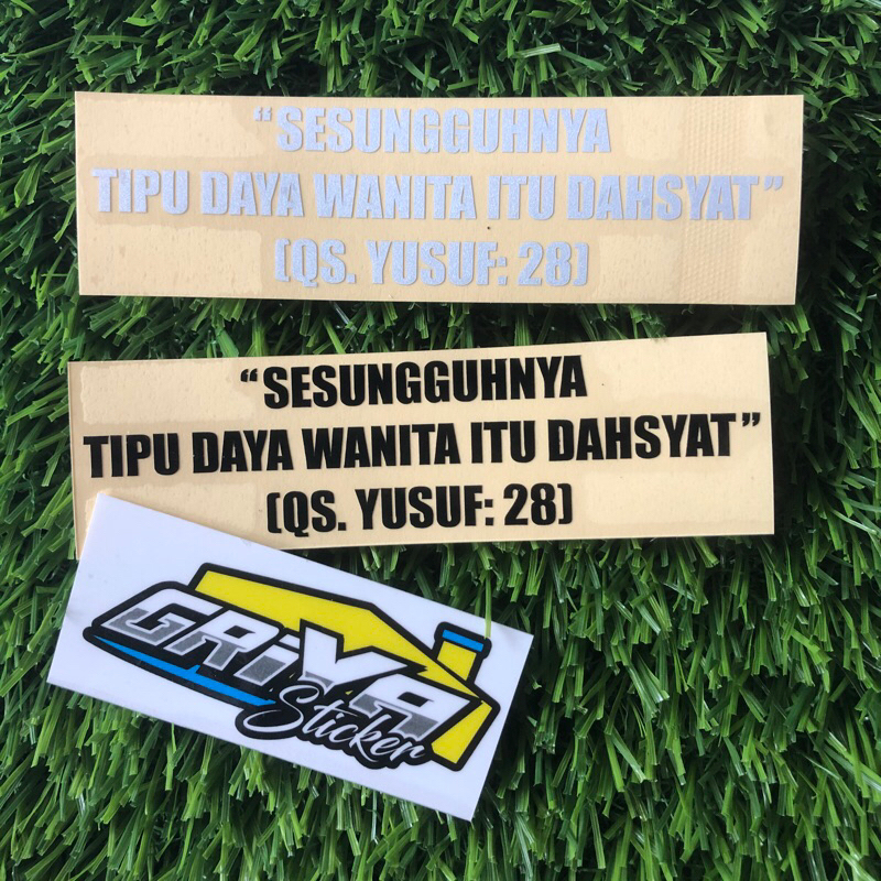 Stiker SESUNGGUHNYA TIPU DAYA WANITA ITU DAHSYAT sticker sakit hati bucin viral vario beat scoopy