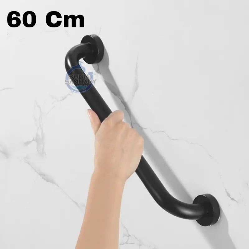 Pegangan Kamar Mandi Stainless Hitam Grab Bar Black 30 - 60 Cm