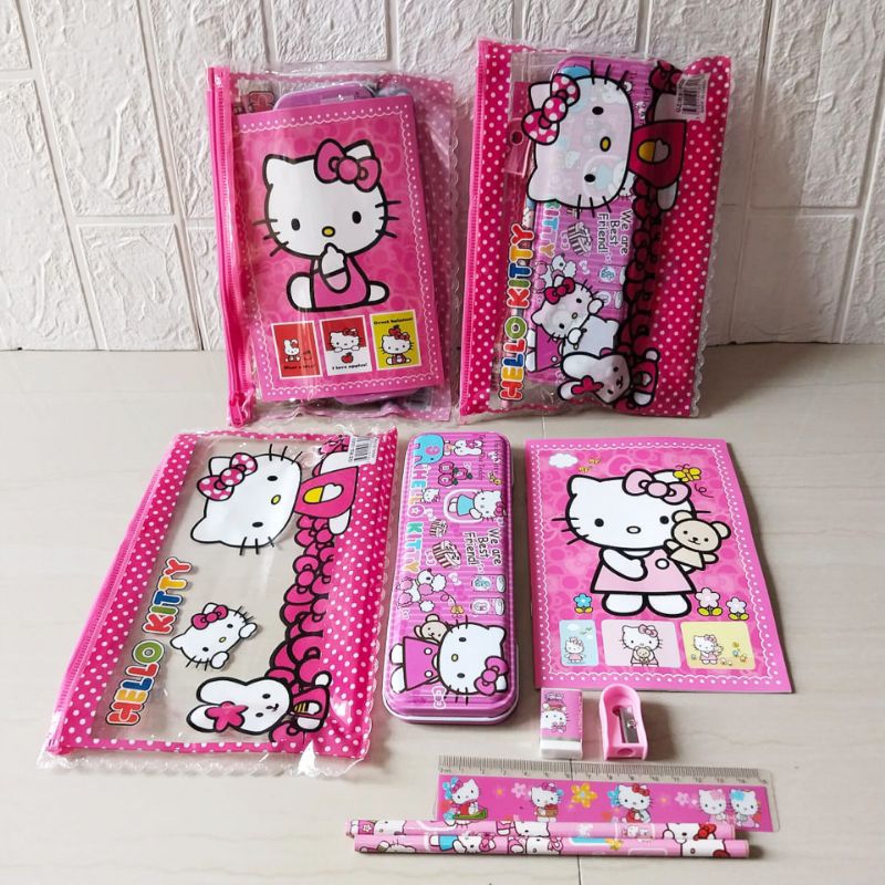 

Study Set Paket Alat Tulis Anak Perlengkapan Sekolah Motif Karakter Kartun Hello Kitty - Tempat Pensil Pencil Case Serbaguna Anak Perempuan Edukatif