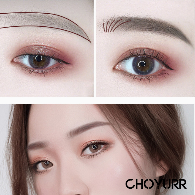 【COD】2 In 1 Eyebrow Pencil Waterproof Long-Lasting Brow Definer / Pensil Alis Teardrop / Pensil Alis Anti Air Putar Otomatis Eyebrow Pencil dengan Sikat Alis-CH