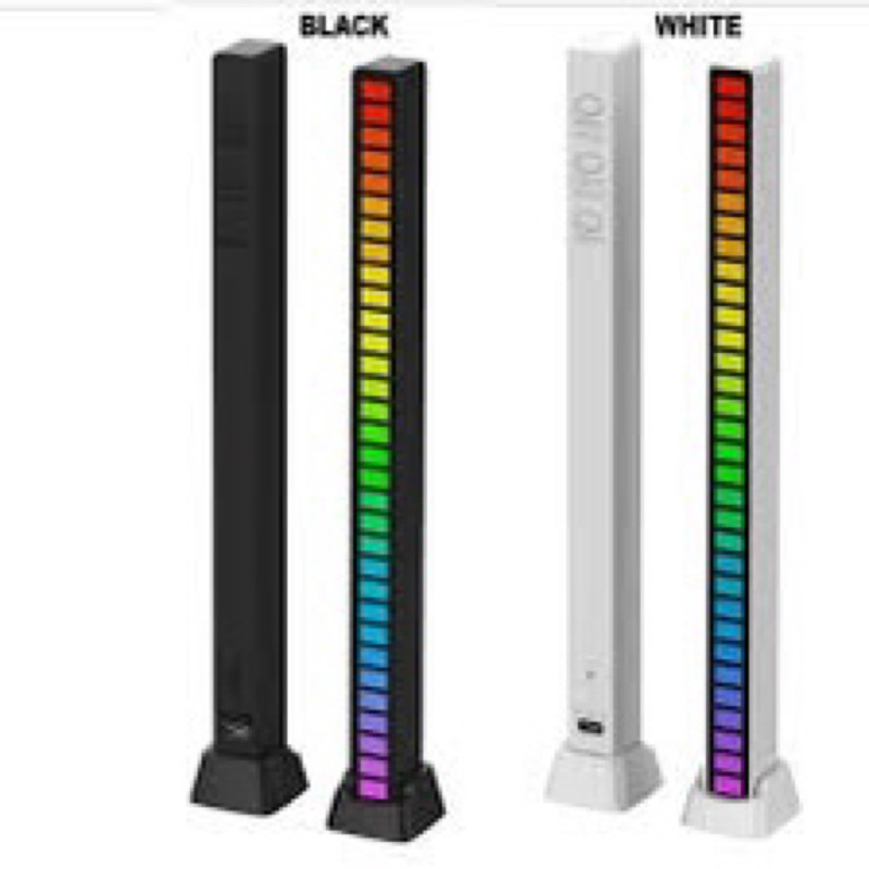 HS444 Strip Lampu LED RGB Bar Strip Spectrum Audio Indicator Music Sound Control Lamp Music Atmosphere Light