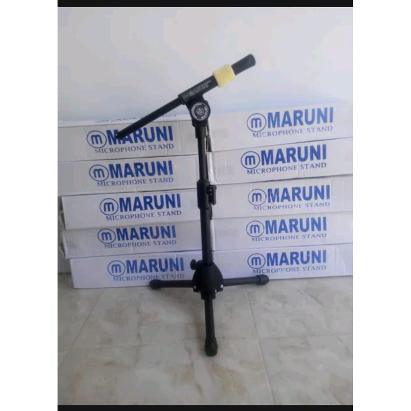 stand mic pendek maruni + holder